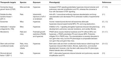 Novel Strategies to Reduce Pulmonary Hypertension in Infants With Bronchopulmonary Dysplasia